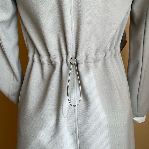 SOIA & KYO Light Gray Asymmetric Cinch Waist Blazer/Jacket - Picture 9 of 16